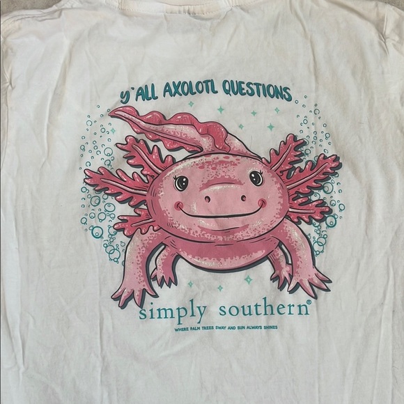Simply Southern White Short Sleeve Tee Classic Cotton - Picture 5 of 5